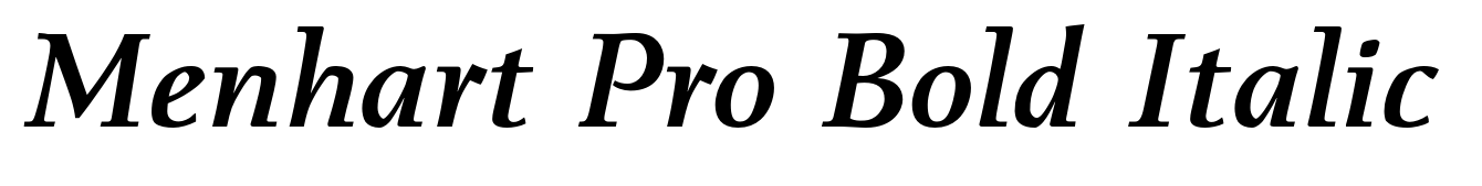 Menhart Pro Bold Italic